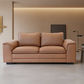 Mackenzie Leather 2-Seater Sofa in Cognac - Chocolate Wood
