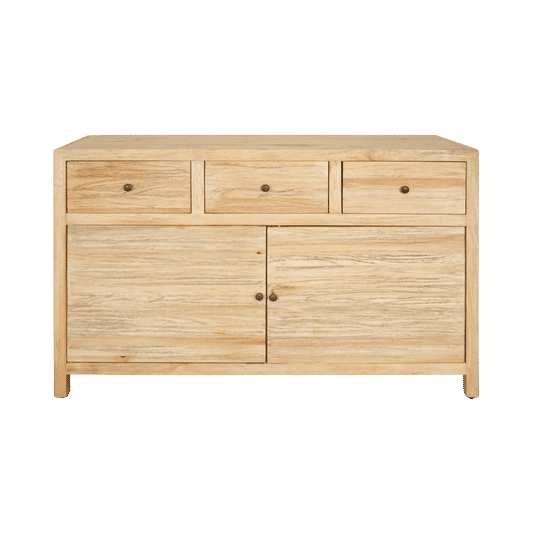 JOELLE 3-DRAWER 2-DOOR BUFFET/SIDEBOARD DISTRESSED RUSTIC - MyChocolateWood