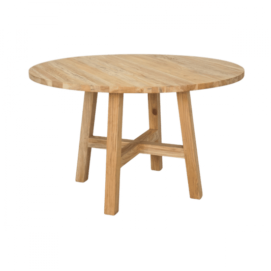 JOELLE PINEWOOD ROUND DINING TABLE DISTRESSED RUSTIC NATURAL 120CM - MyChocolateWood