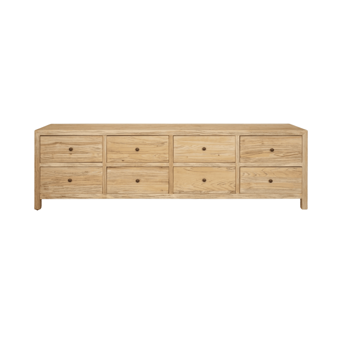 JOELLE 8-DRAWER LOWBOY/DRESSER/CHEST OF 8 DRAWERS DISTRESSED RUSTIC - MyChocolateWood
