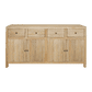 Joelle 4-Drawer 4-Door Sideboard in Distressed Rustic - Chocolate Wood