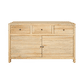 Joelle 3-Drawer 2-Door Buffet / Sideboard in Distressed Rustic - Chocolate Wood