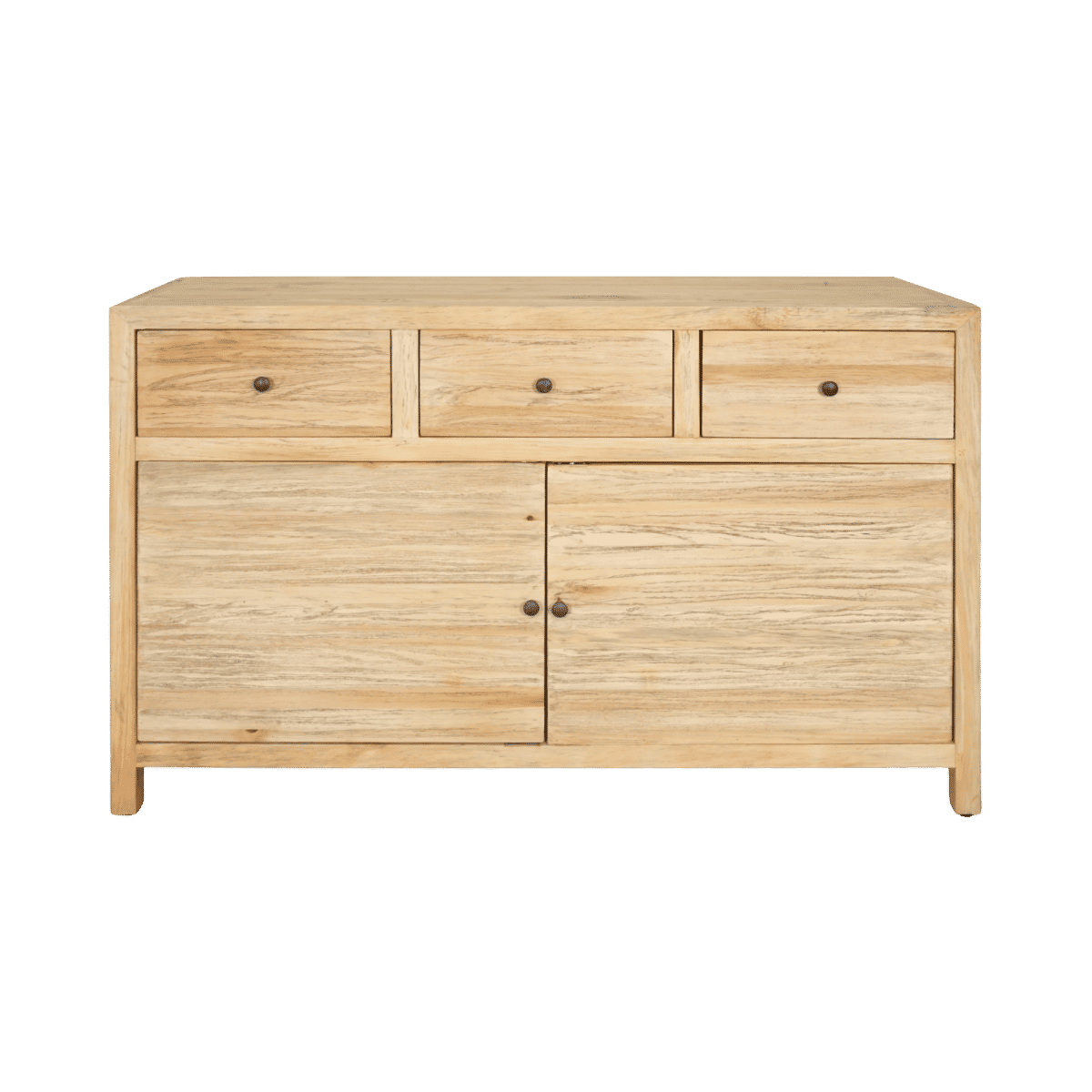 Joelle 3-Drawer 2-Door Buffet / Sideboard in Distressed Rustic - Chocolate Wood