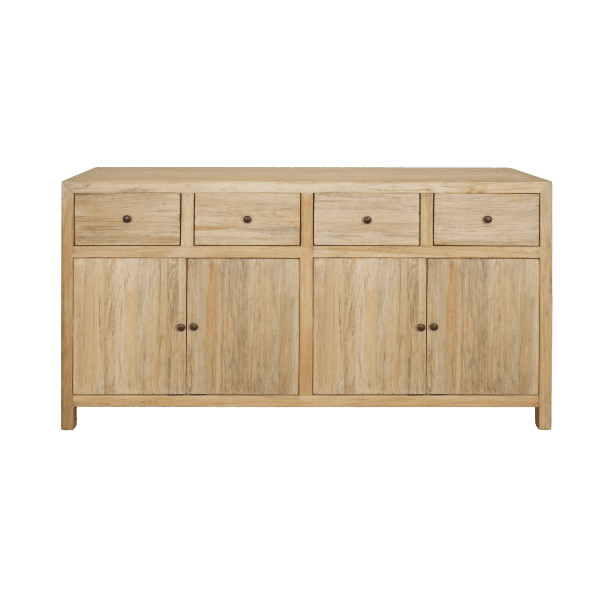 JOELLE 4-DRAWER 4-DOOR SIDEBOARD/BUFFET DISTRESSED NATURAL - MyChocolateWood