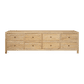 Joelle 8-Drawer Lowboy in Distressed Rustic - Chocolate Wood