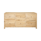 Joelle 6-Drawer Dresser / Chest of Drawers in Distressed Rustic - Chocolate Wood