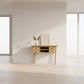 DAGENHAM RUSTIC RECYCLED ELM RUSTIC HALL TABLE/CONSOLE 4 DRAWERS/2 SHELVES NATURAL - MyChocolateWood