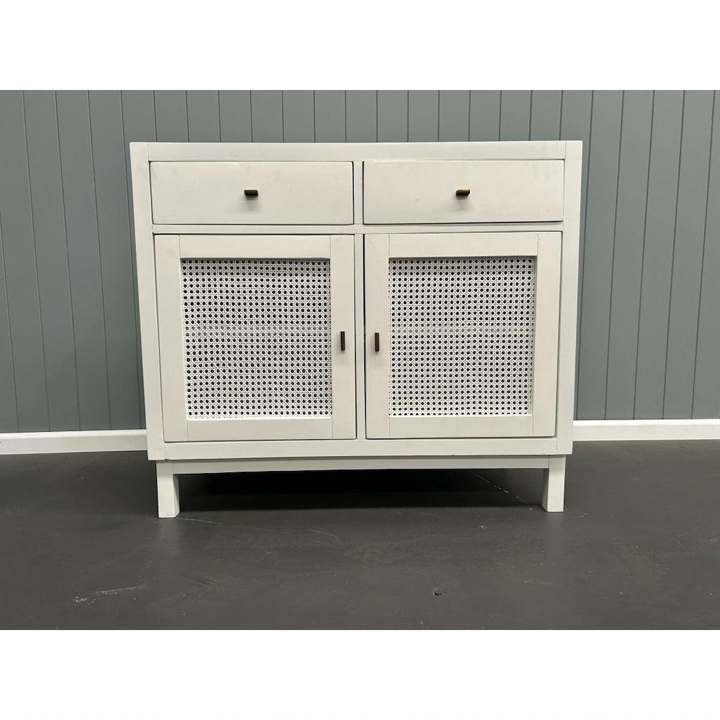 GALILEO SOLID MINDI WOOD 2-DOOR 2-DRAWER BUFFET/CUPBOARD/CABINET WHITE