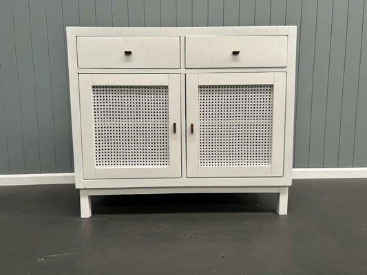 GALILEO SOLID MINDI WOOD 2-DOOR 2-DRAWER BUFFET/CUPBOARD/CABINET WHITE - MyChocolateWood