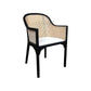 Jose Elmwood Hampton Style Tub Chair in Black - Chocolate Wood