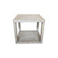 NEVANA  RECYCLED ELM TIMBER CUBE SIDE TABLE/LAMP TABLE - MyChocolateWood