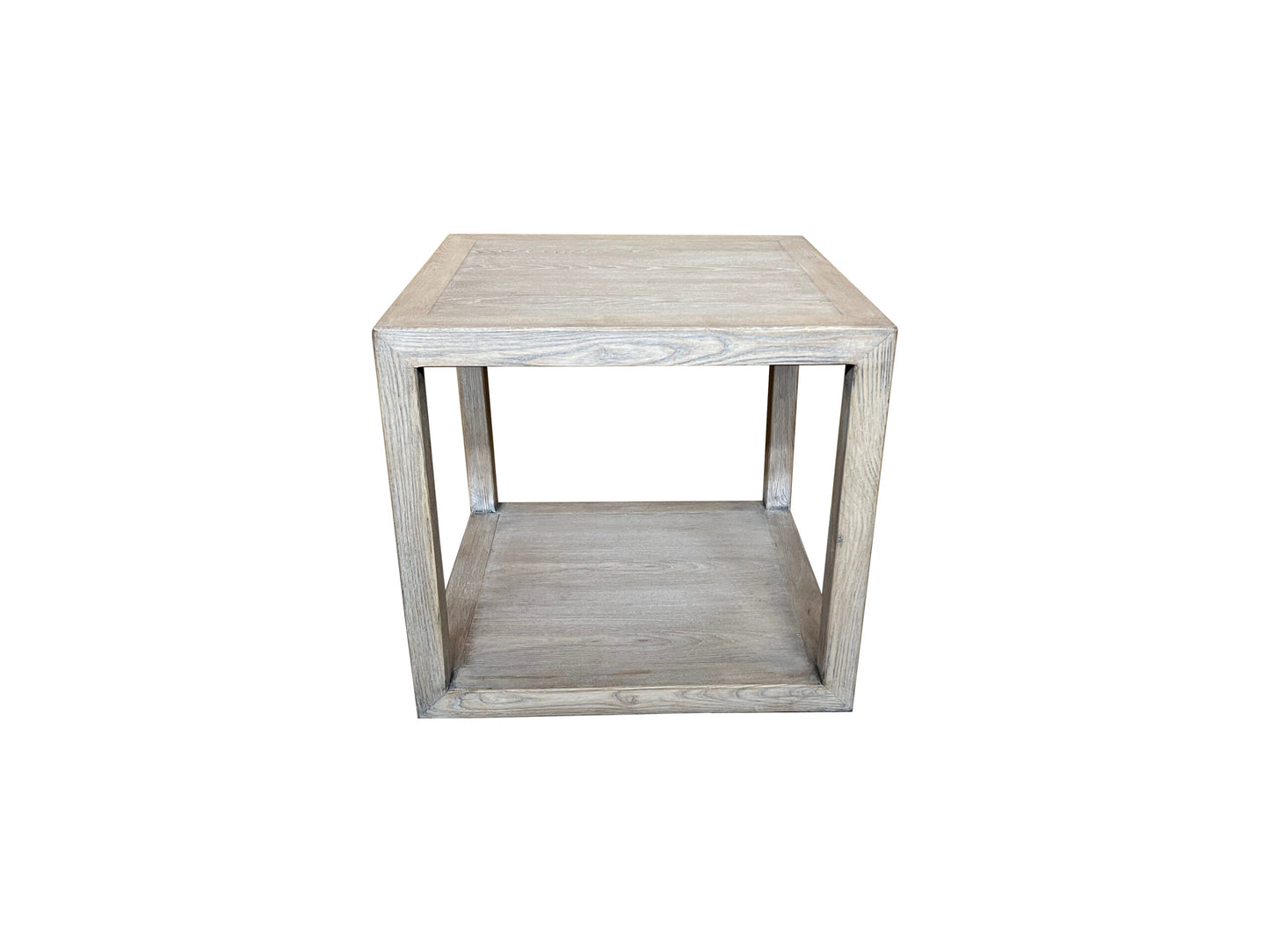 NEVANA  RECYCLED ELM TIMBER CUBE SIDE TABLE/LAMP TABLE - MyChocolateWood