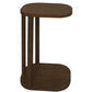 Oslo Solid Mindi Wood Side Table in Walnut
