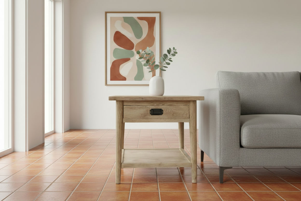 FITAN SOLID OAK LAMP TABLE/SIDE TABLE - MyChocolateWood