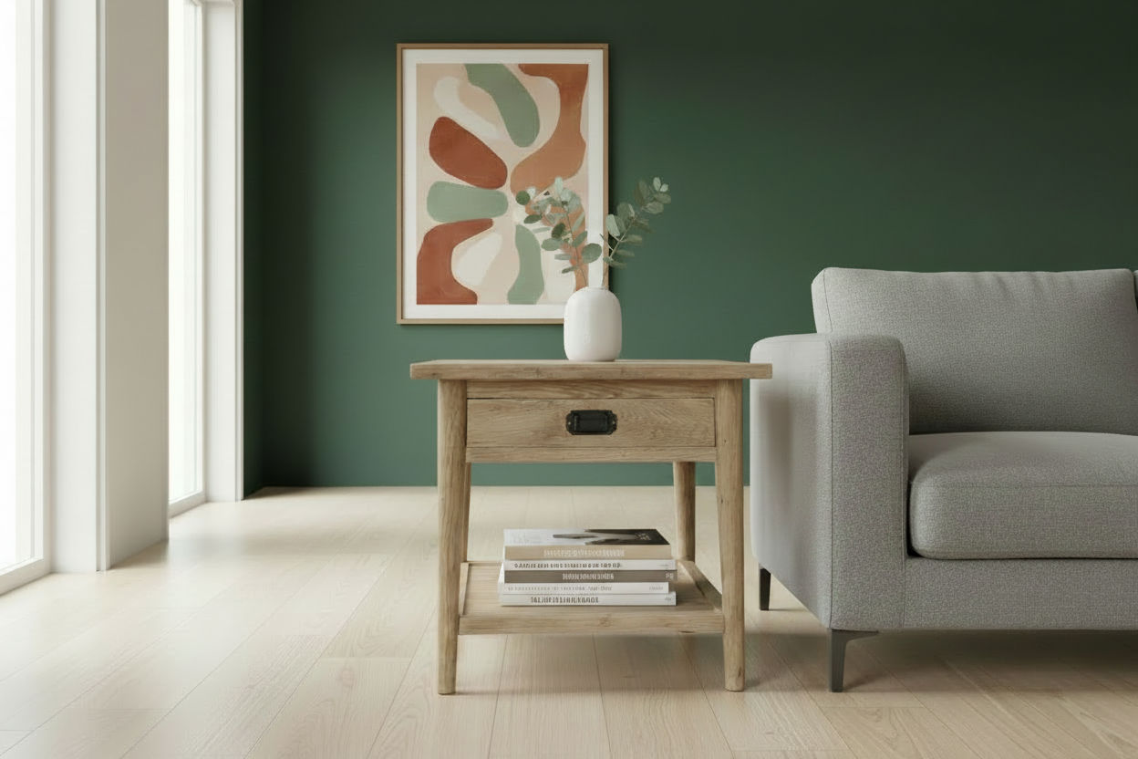 FITAN SOLID OAK LAMP TABLE/SIDE TABLE - MyChocolateWood