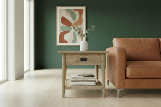 FITAN SOLID OAK LAMP TABLE/SIDE TABLE - MyChocolateWood