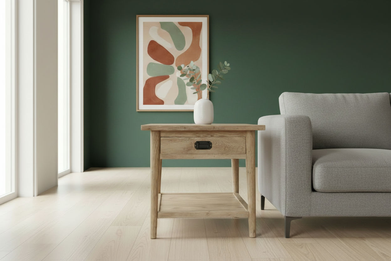 FITAN SOLID OAK LAMP TABLE/SIDE TABLE - MyChocolateWood