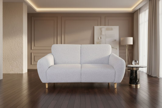 BARBOUR FABRIC 2-SEATER SOFA SILVER - MyChocolateWood