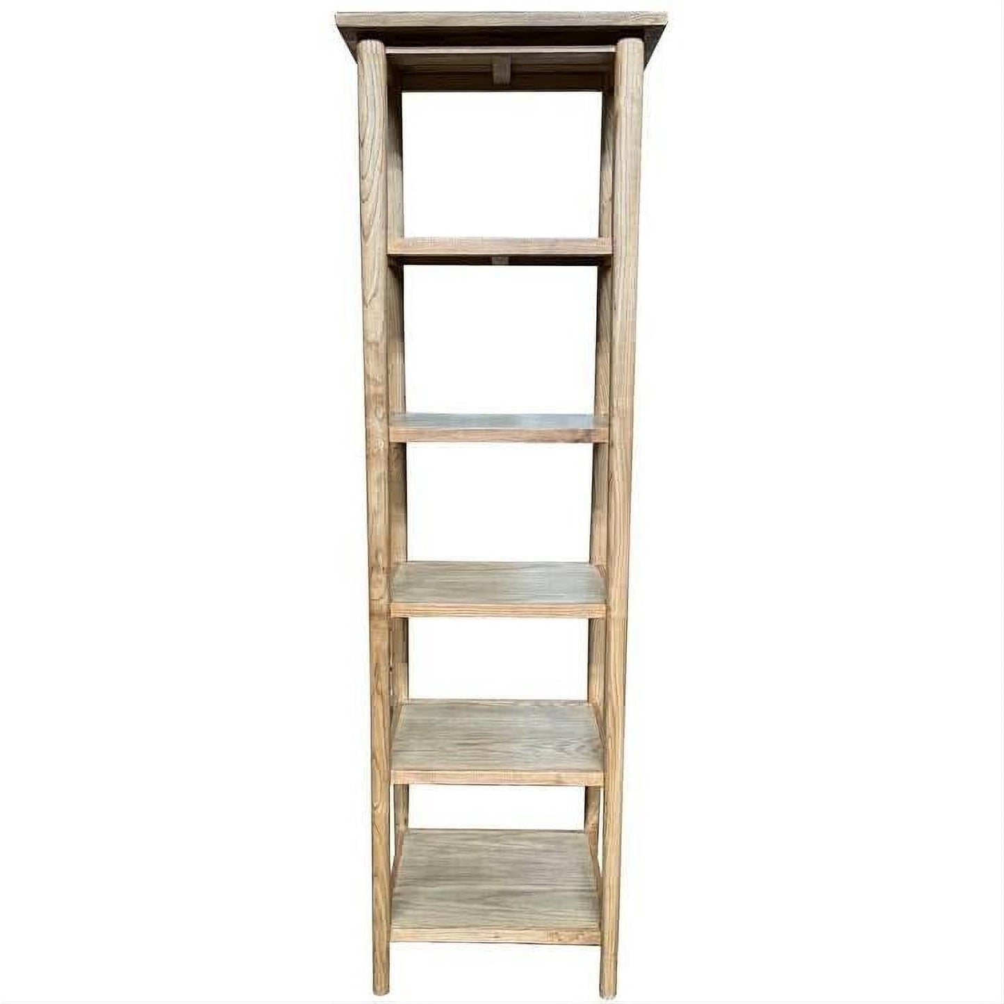 FITAN SOLID OAK SKINNY 5-SHELF BOOKCASE BOOKSHELF/DISPLAY SHELVES