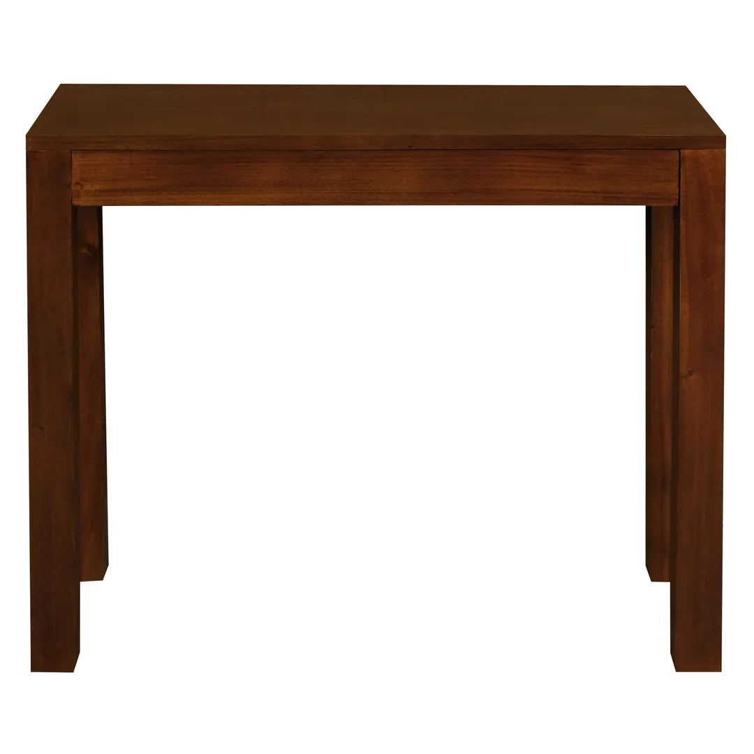 Tanaka Solid Mahogany Console Table 90cm with 1 Hidden Drawer in Mahogany - Chocolate Wood