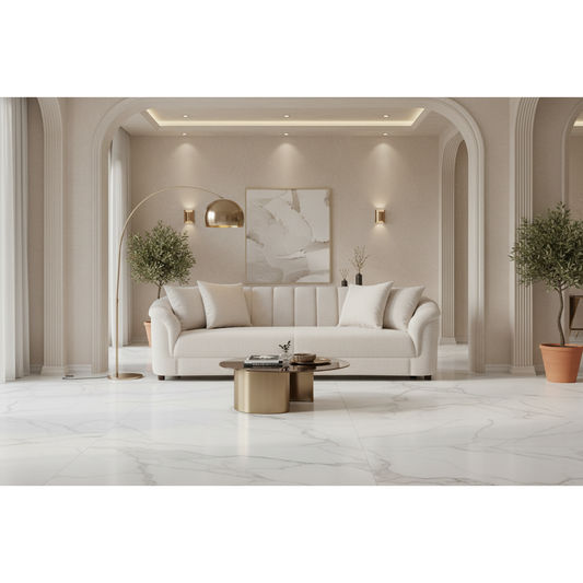 CORSINI FABRIC 4-SEATER SOFA - BEIGE - MyChocolateWood