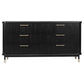 PEMBROKE OAK TIMBER 6-DRAWER CHEST OF DRAWERS  BLACK - MyChocolateWood