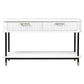 PEMBROKE OAK TIMBER 2-DRAWER CONSOLE TABLE HALL TABLE WHITE - MyChocolateWood