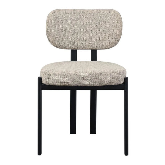 KILBRIN SPECKLE BROWN/BLACK METAL DINING CHAIR - MyChocolateWood