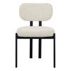 KILBRIN NATURAL CHENILLE/BLACK METAL DINING CHAIR - MyChocolateWood