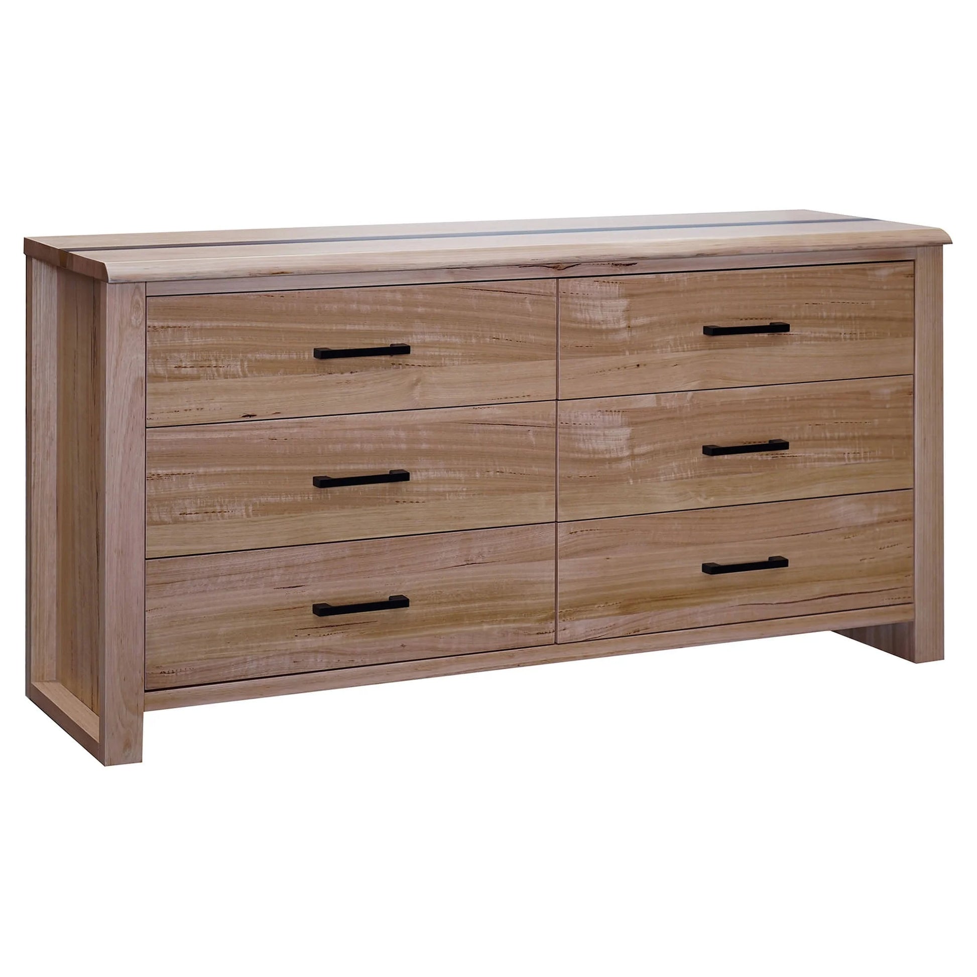 COLHAM MESSMATE TIMBER 6 DRAWER DRESSER/CHEST OF 6 DRAWERS NATURAL - MyChocolateWood