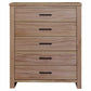 COLHAM MESSMATE TIMBER 5 DRAWER TALLBOY/CHEST OF 5 DRAWERS NATURAL - MyChocolateWood