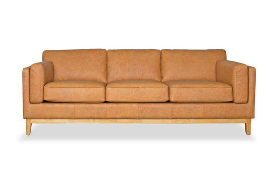 MARQUIS  3-SEATER OSLO LEATHER SOFA TAN - MyChocolateWood