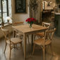 TARA 4-SEATER SQUARE DINING TABLE IN SOLID OAK WITH A NATURAL FINISH 90CM - MyChocolateWood