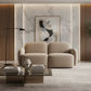 LORELEI 2-SEATER MODULAR CHENILLE SOFA TAUPE COLOUR - MyChocolateWood
