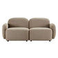 LORELEI 2-SEATER MODULAR CHENILLE SOFA TAUPE COLOUR - MyChocolateWood