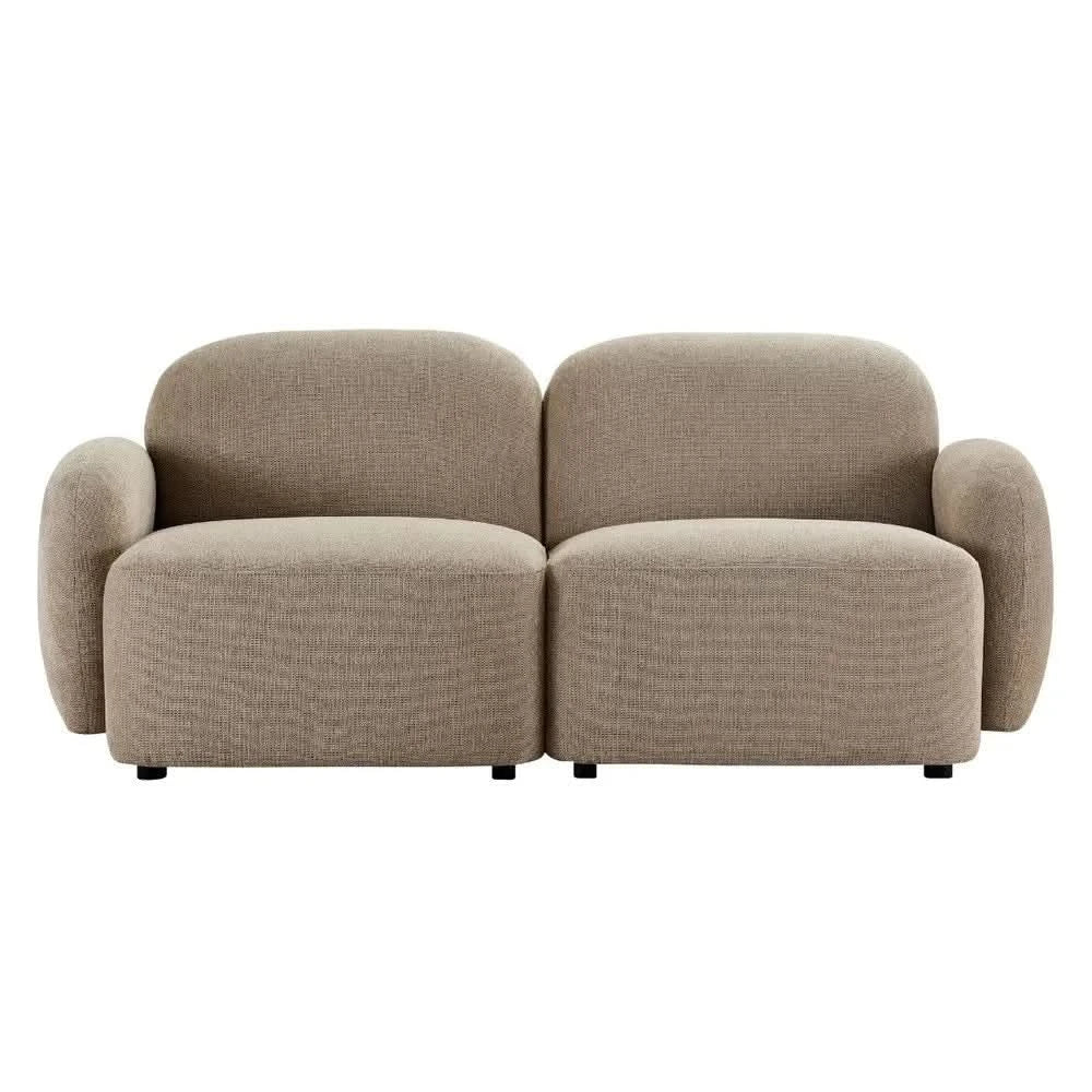 LORELEI 2-SEATER MODULAR CHENILLE SOFA TAUPE COLOUR - MyChocolateWood