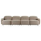 LORELEI  4-SEATER MODULAR SOFA CHENILLE - TAUPE COLOUR - MyChocolateWood