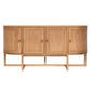 ENNIS OAK & OAK VENEER 4-DOOR BUFFET/SIDEBOARD OAK - MyChocolateWood