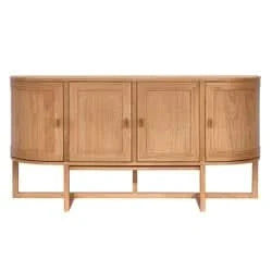 ENNIS OAK & OAK VENEER 4-DOOR BUFFET/SIDEBOARD OAK - MyChocolateWood