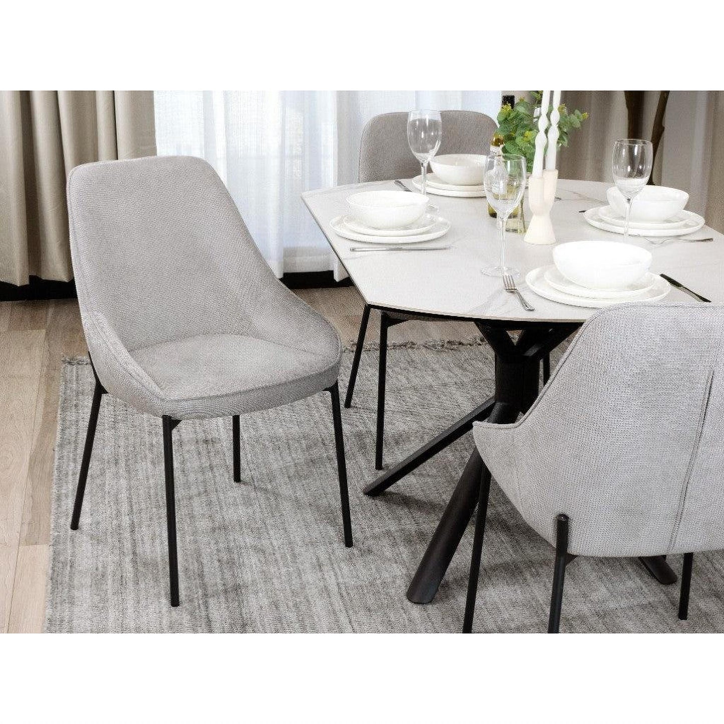 SLOANE DINING CHAIR LIGHT GREY