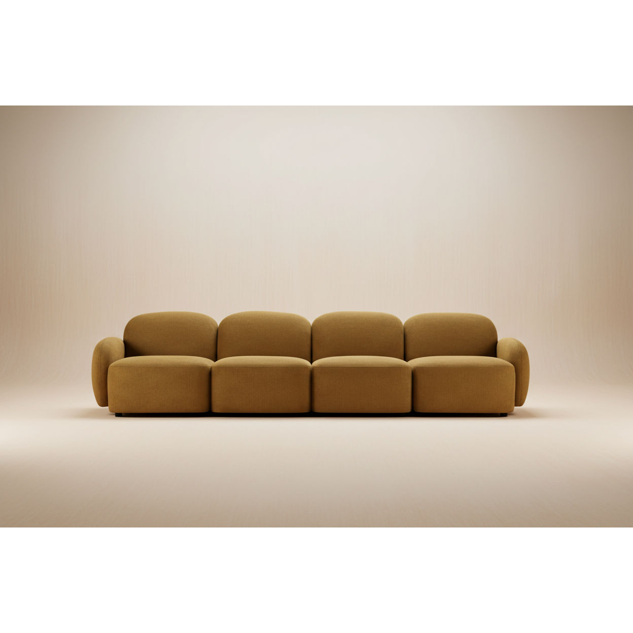 LORELEI  4-SEATER MODULAR FABRIC SOFA - TOFFEE COLOUR - MyChocolateWood