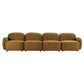 LORELEI  4-SEATER MODULAR FABRIC SOFA - TOFFEE COLOUR - MyChocolateWood