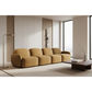 LORELEI  4-SEATER MODULAR FABRIC SOFA - TOFFEE COLOUR - MyChocolateWood