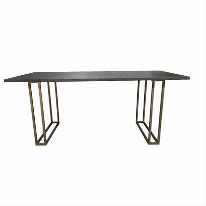 DIMANTA DESIGNER DINING TABLE BLACK TOP / GOLD LEGS 180CM (Copy)