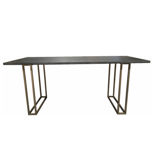 DIMANTA DESIGNER DINING TABLE BLACK TOP / GOLD LEGS 180CM (Copy) - MyChocolateWood