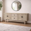 NEVANA  RECYCLED ELM TIMBER TELEVISION UNIT 4 DOORS 2 DRAWERS NATURAL 160CM - MyChocolateWood