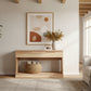 BELSIZE MESSMATE 2-DRAWER TIMBER CONSOLE TABLE/HALL TABLE - NATURAL - MyChocolateWood