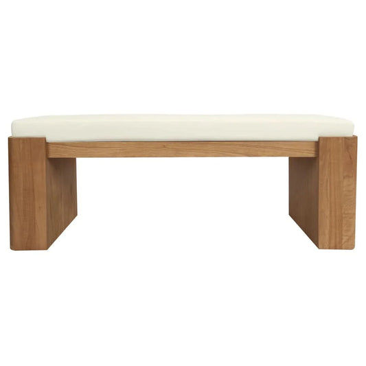 ADELLE SOLID MINDI TIMBER BENCH -SMALL - ALMOND 130CM - MyChocolateWood