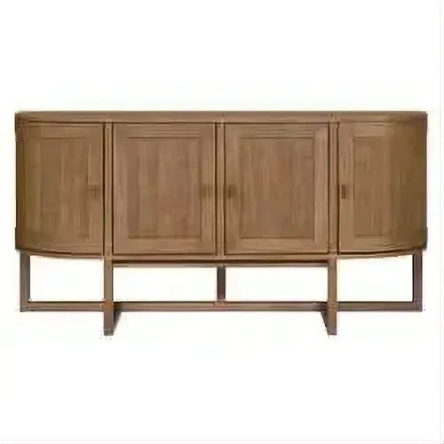 Ennis Oak & Oak Veneer 4-Door Buffet / Sideboard in Walnut - Chocolate Wood