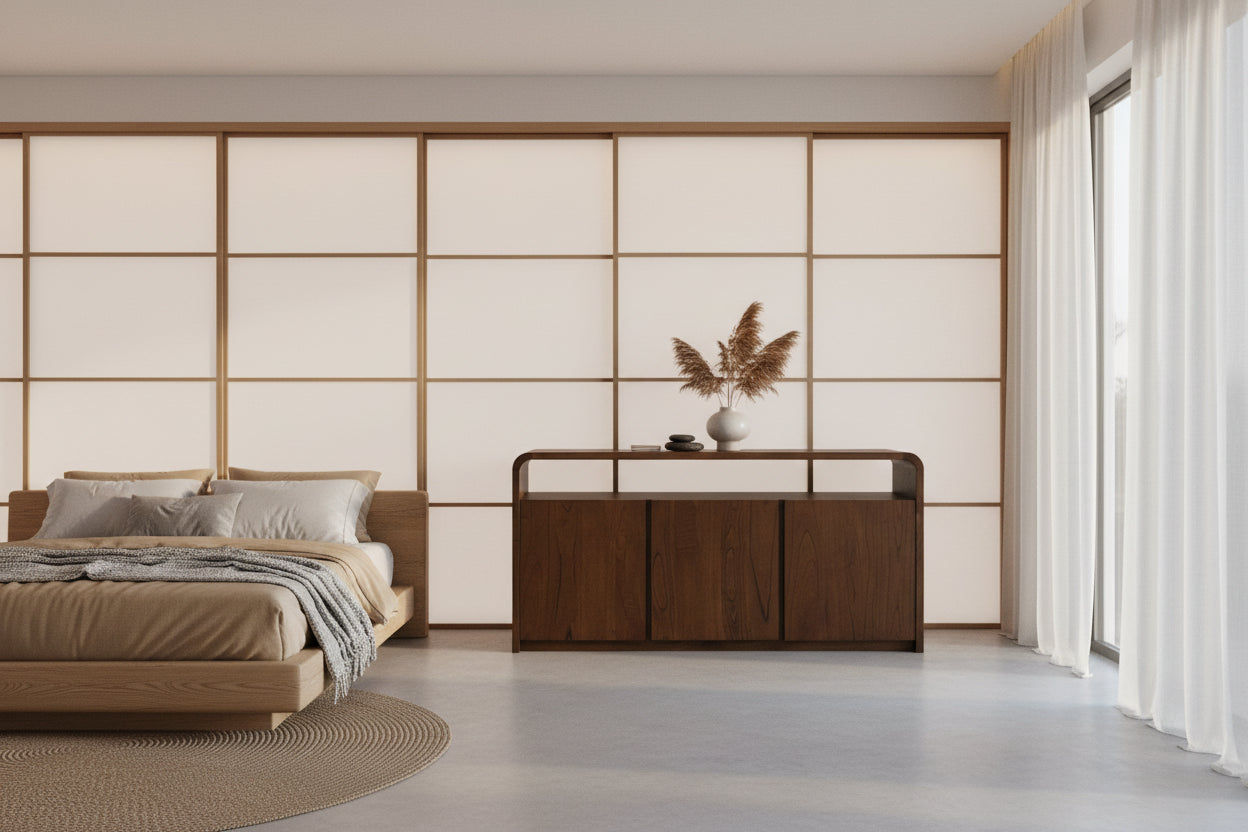 GATSBY MINDI WOOD 3 DOOR BUFFET/SIDEBOARD, WALNUT 150CM - MyChocolateWood